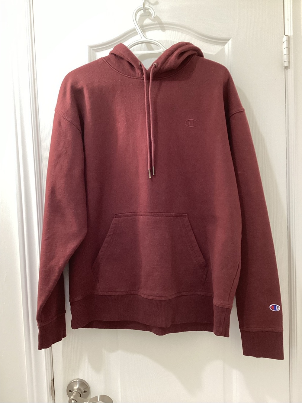 Champion Men's Burgundy Pullover Hoodie